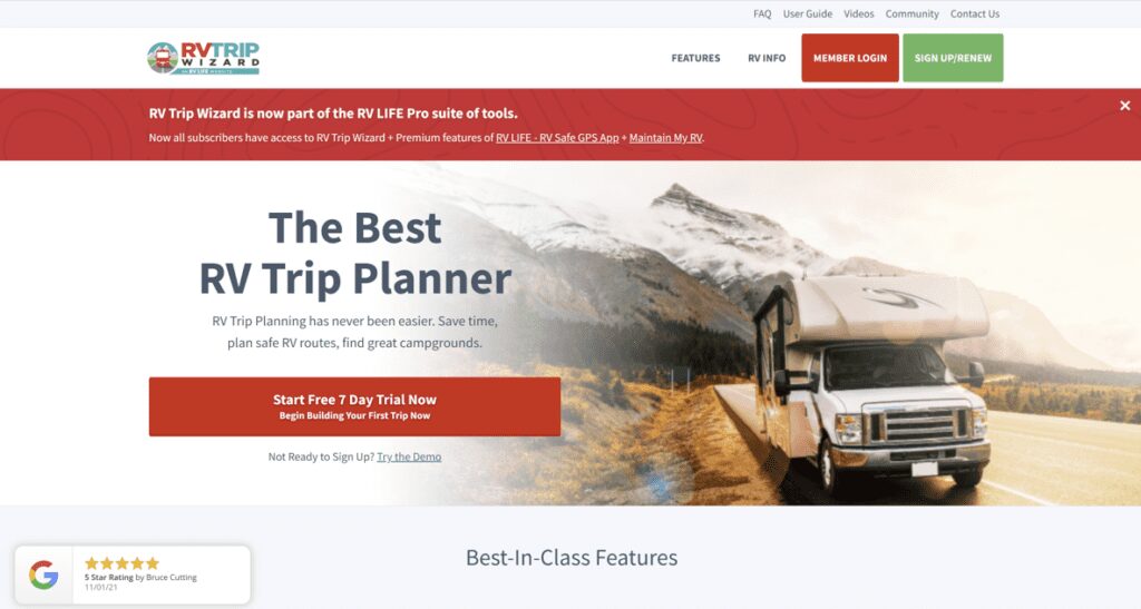 RV LIFE Trip Wizard - RV Trip Planner & RV Safe Routes